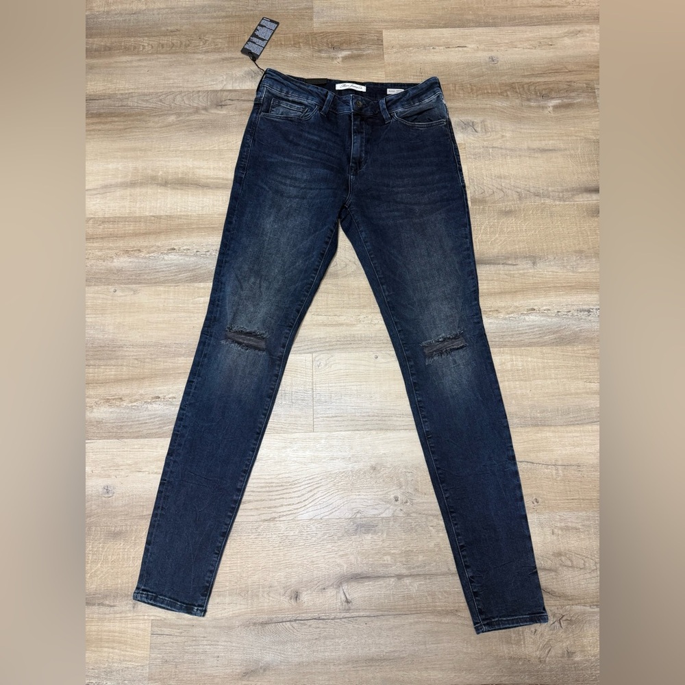 Mavi Alissa Dark Blue Distressed Women's High Rise Skinny Jeans